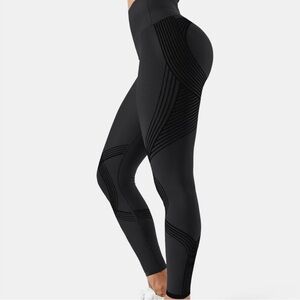 Fanka Body Sculpt 7/8 Black Leggings (Reversible Wear) Size XS/S